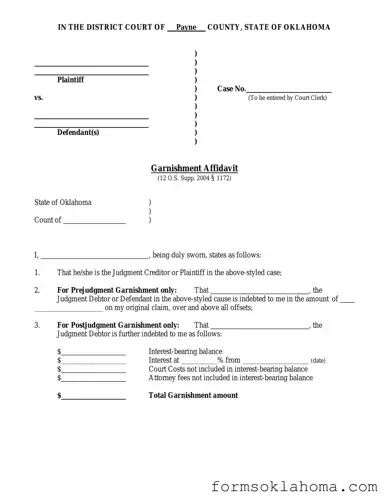 Official Oklahoma 20 Form