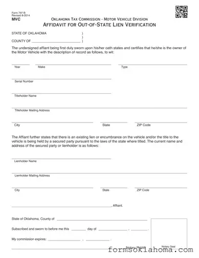 Official Oklahoma 797 B Form