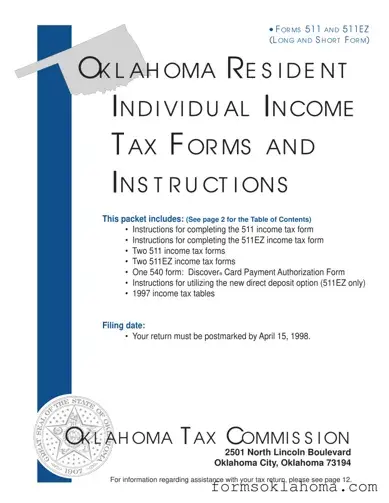 Official Oklahoma State Tax Form